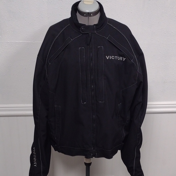 Victory Other - Victory Pure Men's Sleek Black Performance Jacket, Motorcycles